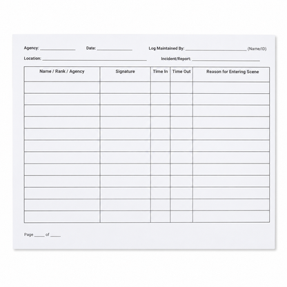Crime Scene Log Book | 50 Waterproof Stone Paper Page Tear-away Book