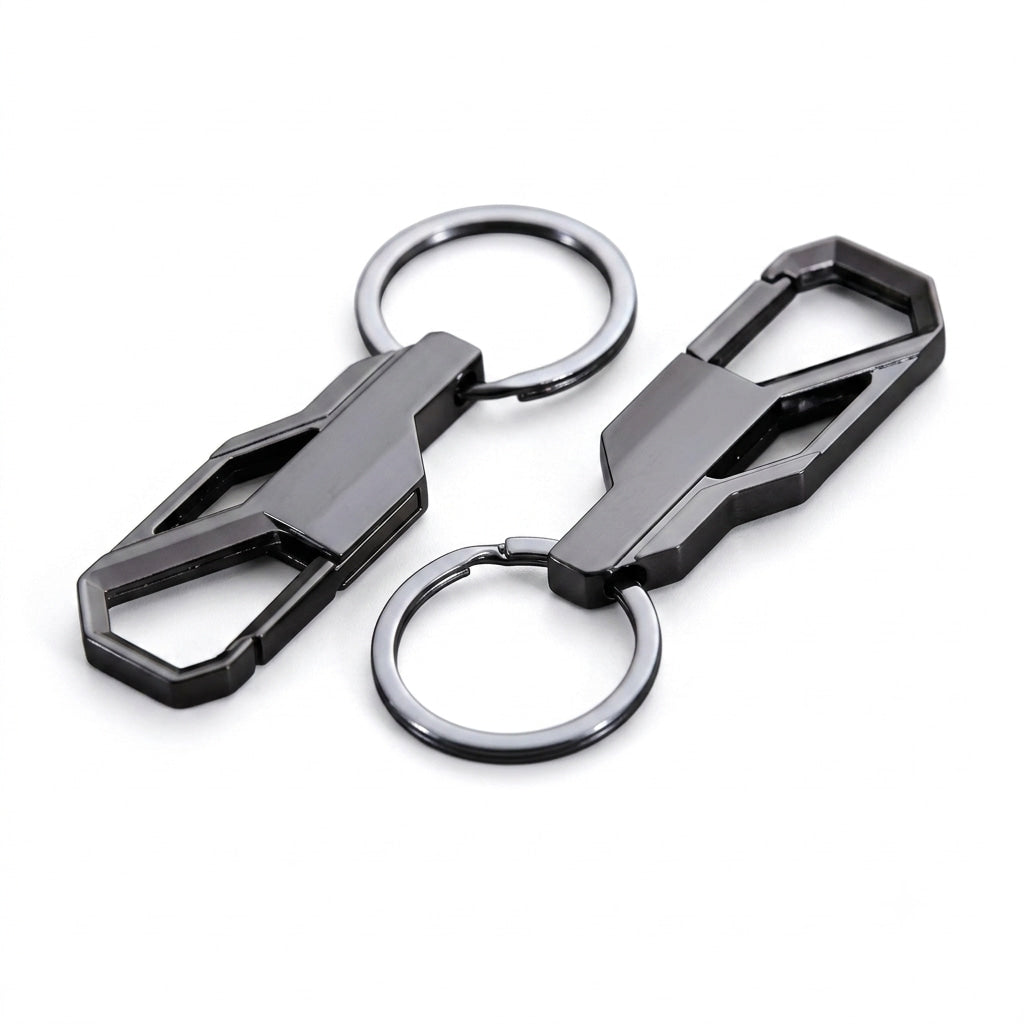 Heavy Duty Tactical Keychain with Carabiner | Zinc Alloy Key Ring