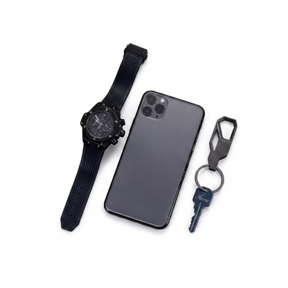 Heavy Duty Tactical Keychain with Carabiner | Zinc Alloy Key Ring