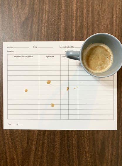 Crime Scene Log Book | 50 Waterproof Stone Paper Page Tear-away Book