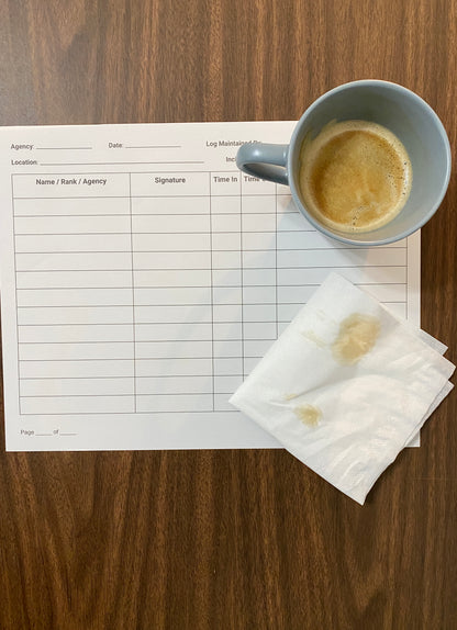 Crime Scene Log Book | 50 Waterproof Stone Paper Page Tear-away Book