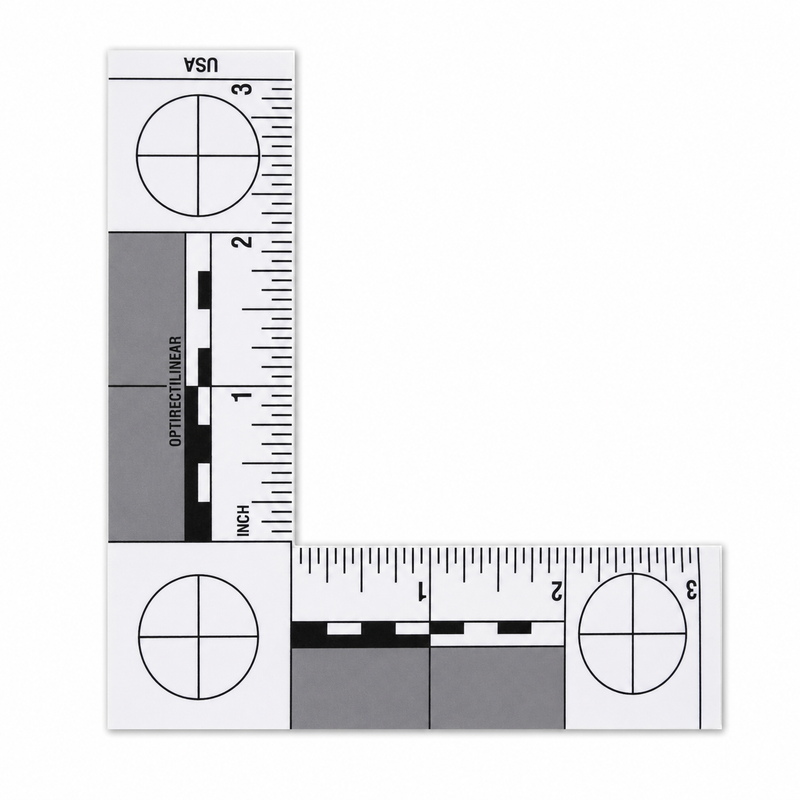 Photomacrographic L-Shaped Scale for Crime Scene Photography