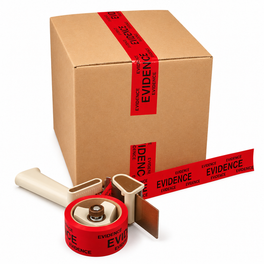 Professional Tamper-Evident Evidence Tape | 2" x 165 ft Red Roll