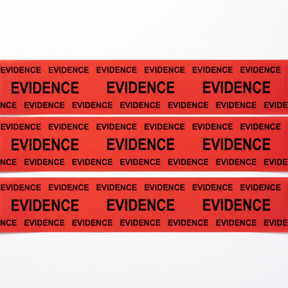 Professional Tamper-Evident Evidence Tape | 2" x 165 ft Red Roll