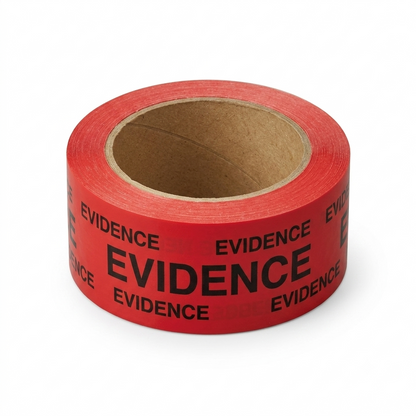 Professional Tamper-Evident Evidence Tape | 2" x 165 ft Red Roll